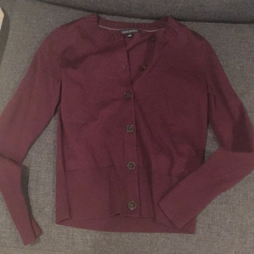 Maroon cardigan from banana republic